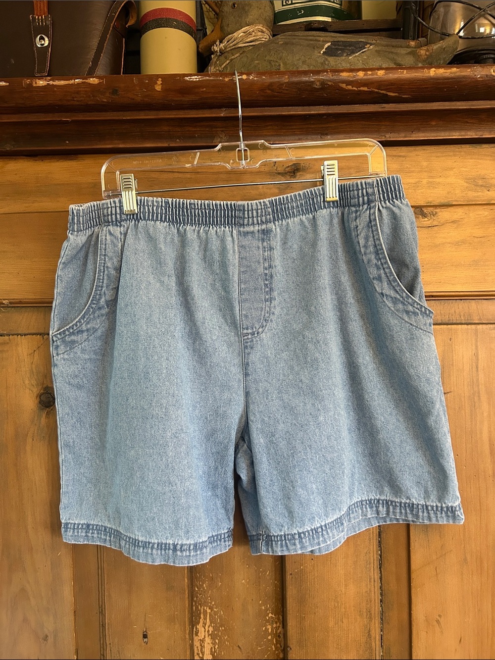 VINTAGE Classic Basic Editions Elastic Waist Denim Shorts